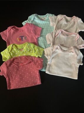 Carter's Short-Sleeve Bodysuit Set - Pink, Mint, Lime, Coral